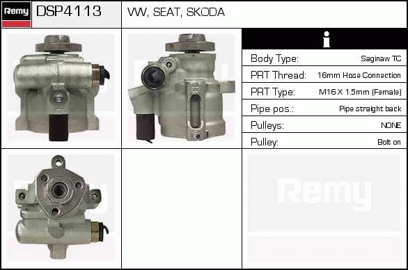 Pompe hydraulique, direction Remanufactured REMY (Multiline)