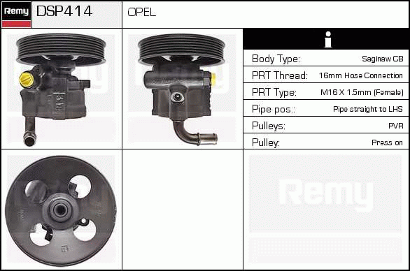 Pompe hydraulique, direction Remanufactured REMY (Multiline)