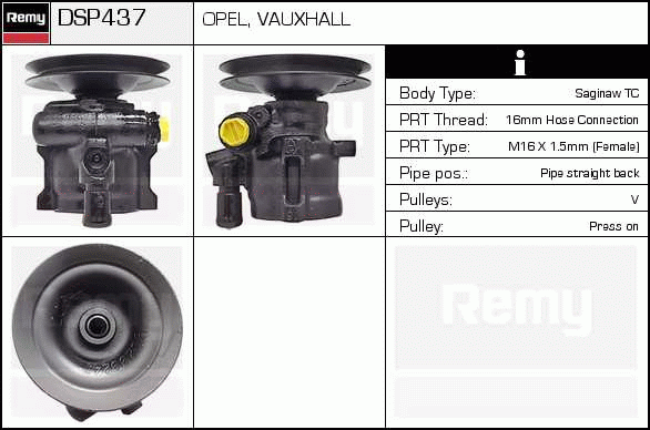 Pompe hydraulique, direction Remanufactured REMY (Multiline)