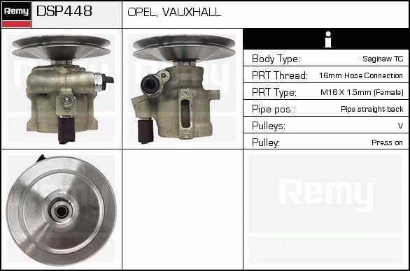 Pompe hydraulique, direction Remanufactured REMY (Multiline)