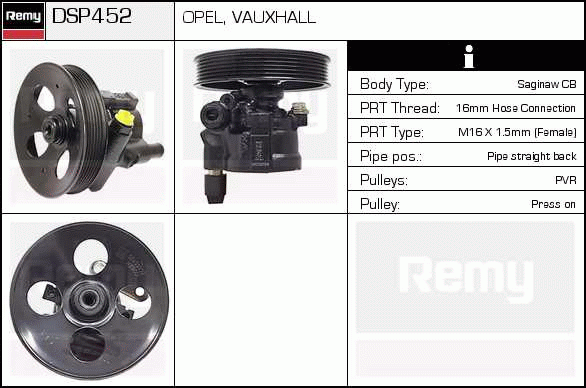 Pompe hydraulique, direction Remanufactured REMY (Multiline)