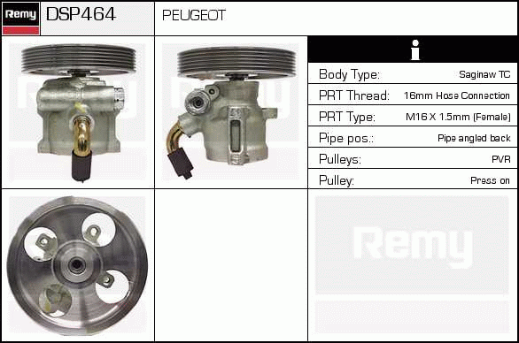 Pompe hydraulique, direction Remanufactured REMY (Multiline)