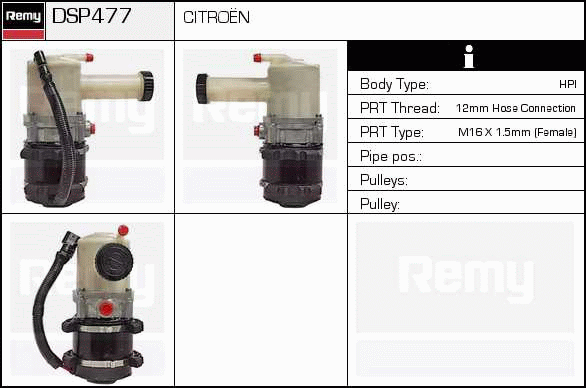 Pompe hydraulique, direction Remanufactured REMY (Multiline)