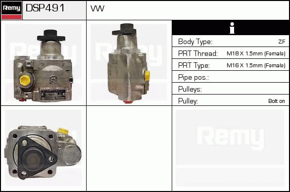 Pompe hydraulique, direction Remanufactured REMY (Multiline)