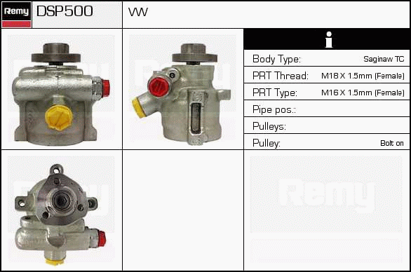 Pompe hydraulique, direction Remanufactured REMY (Multiline)