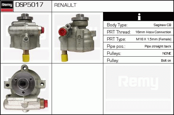 Pompe hydraulique, direction Remanufactured REMY (Multiline)