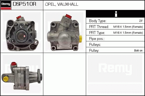 Pompe hydraulique, direction Remanufactured REMY (Multiline)