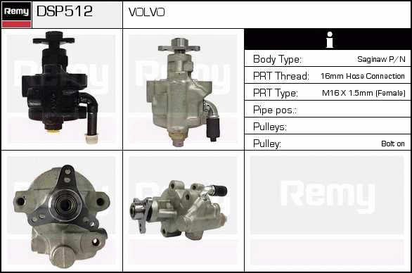 Pompe hydraulique, direction Remanufactured REMY (Multiline)