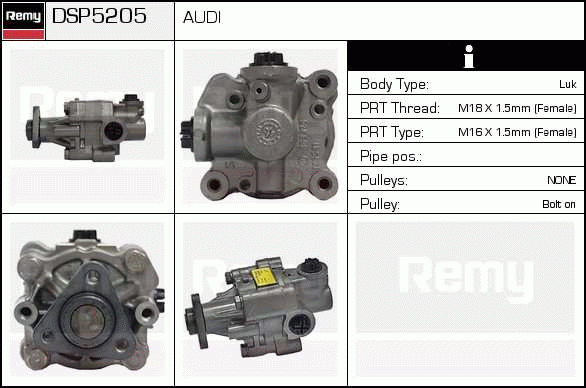 Pompe hydraulique, direction Remanufactured REMY (Multiline)