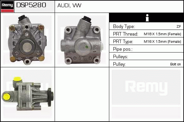 Pompe hydraulique, direction Remanufactured REMY (Multiline)