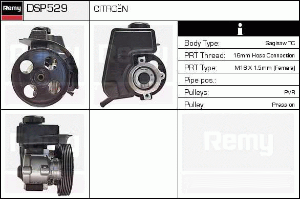 Pompe hydraulique, direction Remanufactured REMY (Multiline)