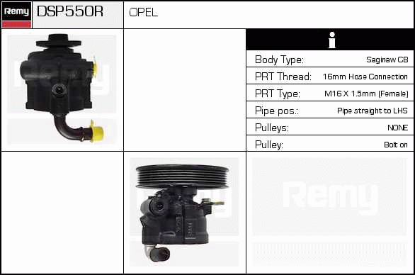 Pompe hydraulique, direction Remanufactured REMY (Multiline)