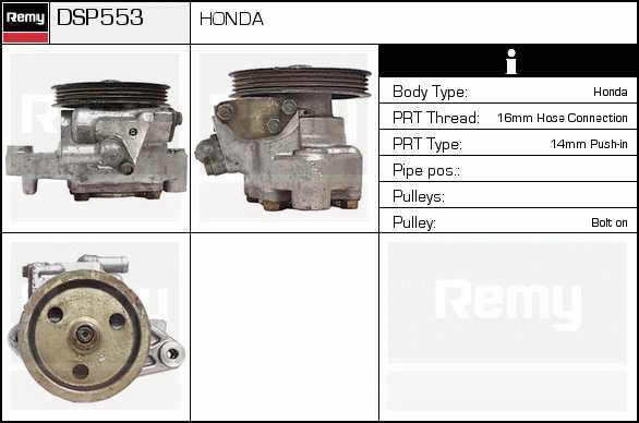 Pompe hydraulique, direction Remanufactured REMY (Multiline)