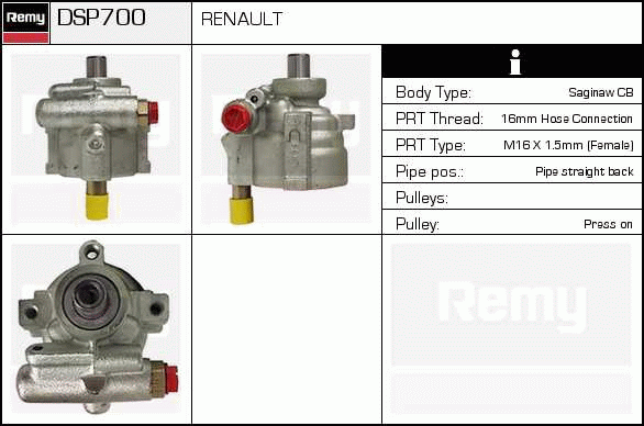 Pompe hydraulique, direction Remanufactured REMY (Multiline)