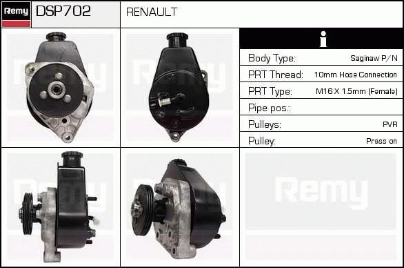 Pompe hydraulique, direction Remanufactured REMY (Multiline)