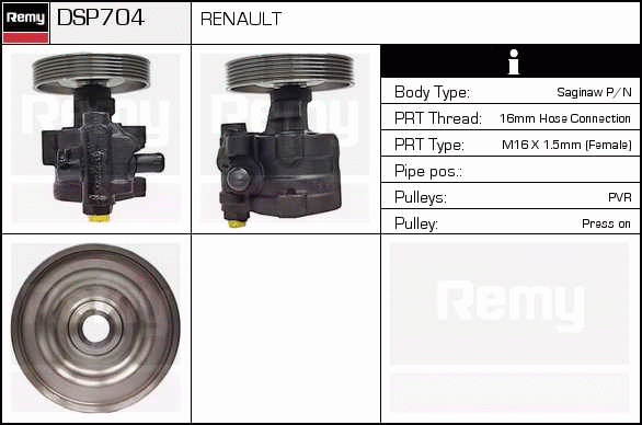 Pompe hydraulique, direction Remanufactured REMY (Multiline)