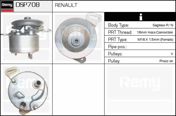 Pompe hydraulique, direction Remanufactured REMY (Multiline)