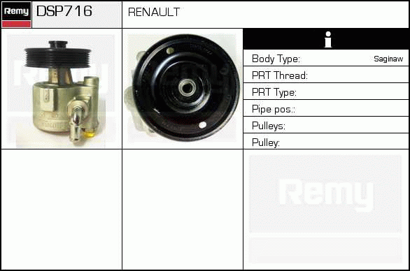 Pompe hydraulique, direction Remanufactured REMY (Multiline)