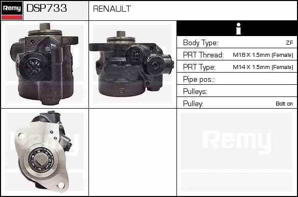 Pompe hydraulique, direction Remanufactured REMY (Multiline)