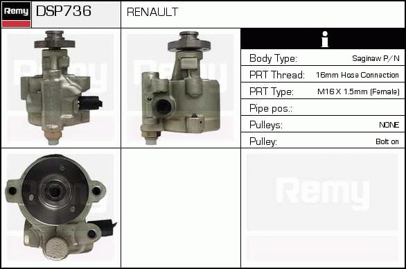 Pompe hydraulique, direction Remanufactured REMY (Multiline)