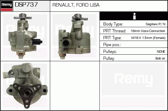 Pompe hydraulique, direction Remanufactured REMY (Multiline)