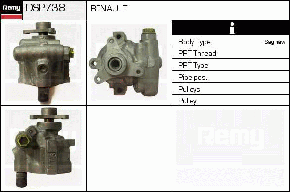 Pompe hydraulique, direction Remanufactured REMY (Multiline)