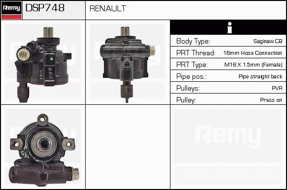 Pompe hydraulique, direction Remanufactured REMY (Multiline)