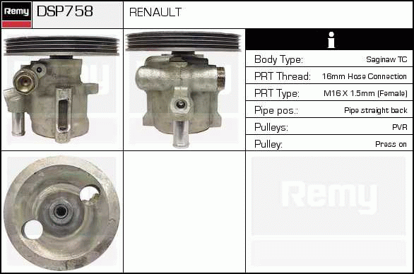 Pompe hydraulique, direction Remanufactured REMY (Multiline)