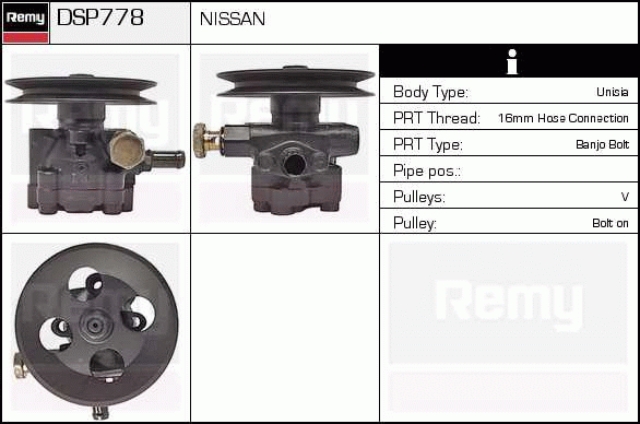 Pompe hydraulique, direction Remanufactured REMY (Multiline)