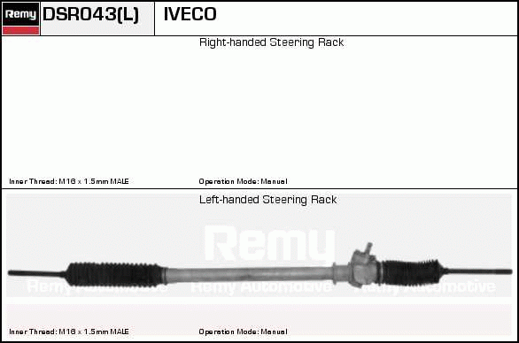 Crémaillière de direction Remanufactured REMY (Multiline)