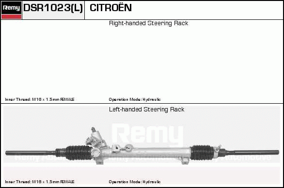 Crémaillière de direction Remanufactured REMY (Multiline)