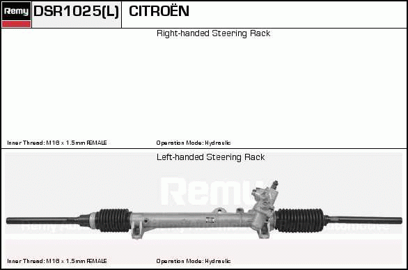 Crémaillière de direction Remanufactured REMY (Multiline)