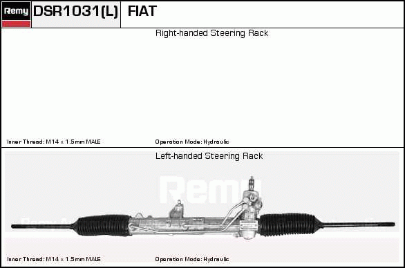 Crémaillière de direction Remanufactured REMY (Multiline)