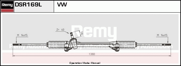 Crémaillière de direction Remanufactured REMY (Multiline)