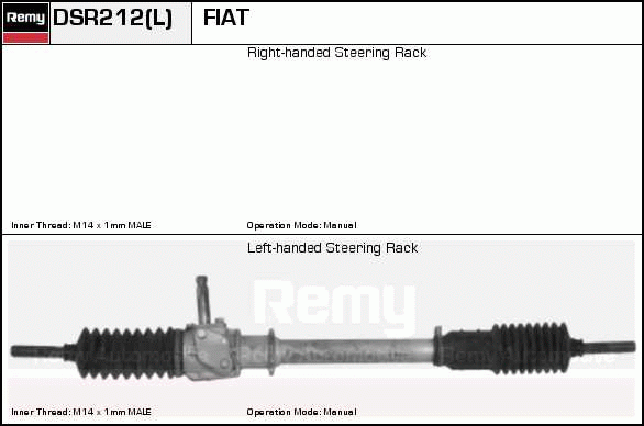 Crémaillière de direction Remanufactured REMY (Multiline)