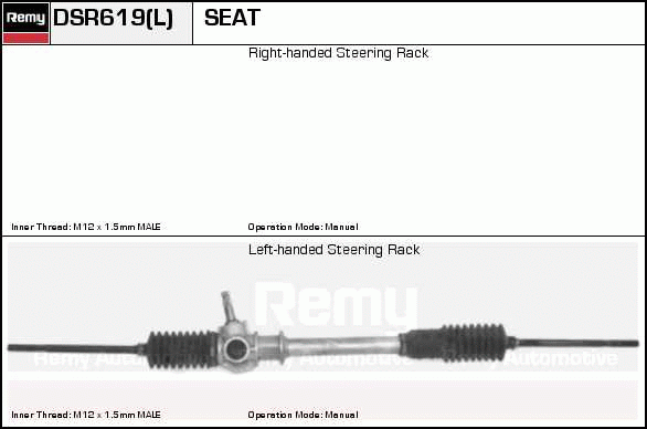 Crémaillière de direction Remanufactured REMY (Multiline)