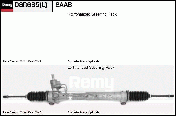 Crémaillière de direction Remanufactured REMY (Multiline)