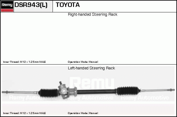 Crémaillière de direction Remanufactured REMY (Multiline)