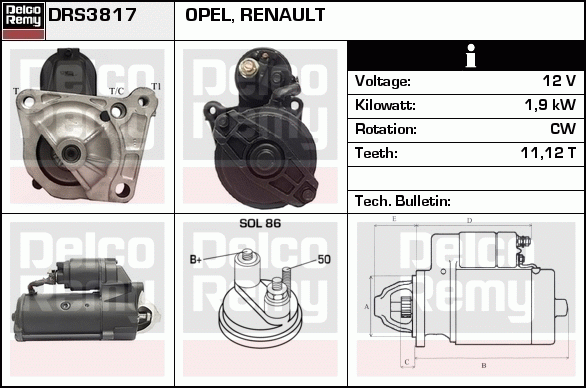 Démarreur Remanufactured REMY (Light Duty)