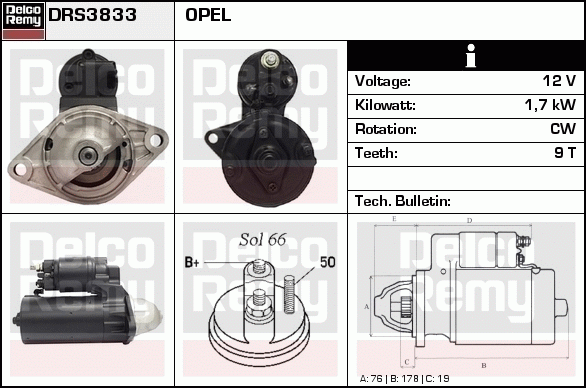 Démarreur Remanufactured REMY (Light Duty)