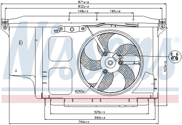 Ventilateur, refroidissement du moteur