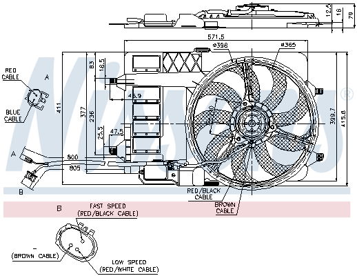 Ventilateur, refroidissement du moteur