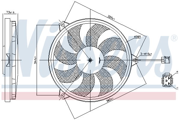 Ventilateur, refroidissement du moteur