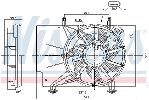 Ventilateur, refroidissement du moteur