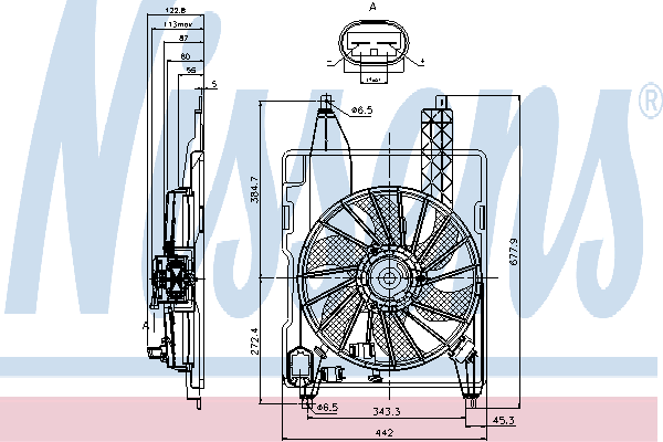 Ventilateur, refroidissement du moteur