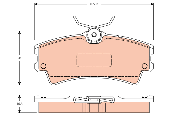 Kit de plaquettes de frein, frein à disque