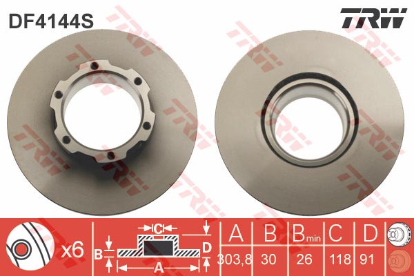 Disques de frein (à  l'unité)