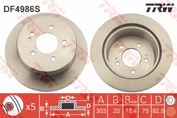 Disques de frein (à  l'unité)