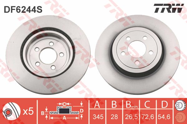 Disques de frein (à  l'unité)