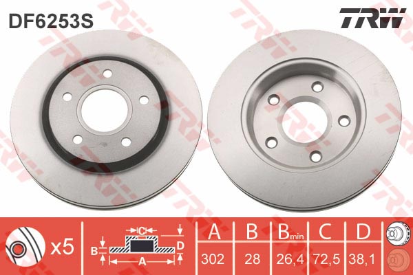 Disques de frein (à  l'unité)